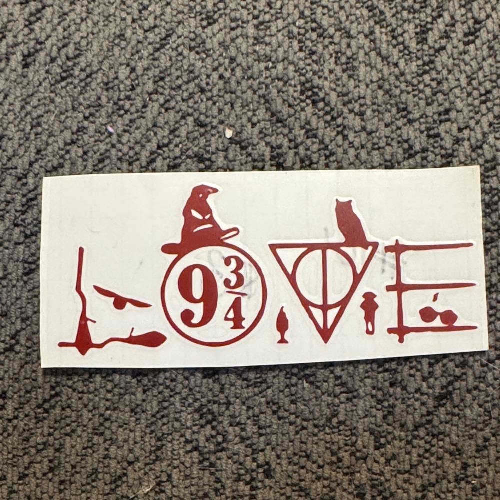 Red Harry Potter Themed Sticker